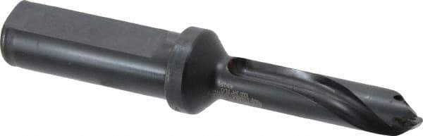 Allied Machine and Engineering - Series 13, 13 to 13.99mm Diam, 3/4" Diam Straight Shank with Flange, Straight Flute Spade Drill - 1-41/64" Max Depth, 2-47/64" Body Length, 4-49/64" OAL, Standard Length, Through Coolant - Eagle Tool & Supply