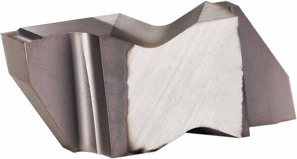 Kennametal - 3M325NG K Grade KCU25, 3.25mm Cutting Width Carbide Grooving Insert - 3.81mm Max Depth of Cut, Left Hand, 0.19mm Corner Radius, AlTiN Finish - Eagle Tool & Supply