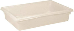 Rubbermaid - Rectangular, White Polyethylene Food Tote Box - 6" High x 18" Wide x 26" Long, with Snap-On Lid - Eagle Tool & Supply