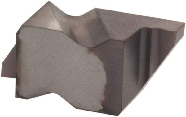 Kennametal - 2058NG Grade KCU25, 1.47mm Cutting Width Carbide Grooving Insert - 1.27mm Max Depth of Cut, Right Hand, 0.19mm Corner Radius, AlTiN Finish - Eagle Tool & Supply