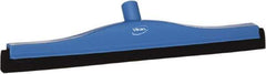 Vikan - 20" Foam Rubber Blade Bench Squeegee - Double Edge, Blue, Plastic Holder - Eagle Tool & Supply