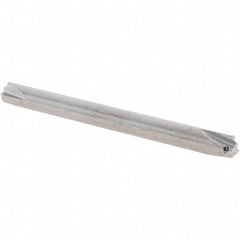 Scientific Cutting Tools - 0.01" Radius, 1/8" Mill Diam, 3 Flute Solid Carbide Corner Rounding End Mill - Double End, Uncoated, 1-1/2" OAL, 1/8" Shank Diam - Eagle Tool & Supply