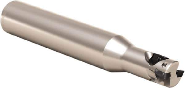 Seco - 16mm Cut Diam, 15mm Max Depth of Cut, 16mm Shank Diam, 110mm OAL, Indexable Square Shoulder Helical End Mill - XO.. 06 Inserts, Cylindrical Shank, 90° Lead Angle, Series Nano Turbo - Eagle Tool & Supply