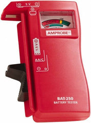 Amprobe - 0.9 VAC to 9 VAC, Battery Tester - Analog Display - Eagle Tool & Supply