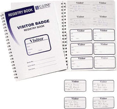 C-LINE - Adhesive Badge Holder - White - Eagle Tool & Supply