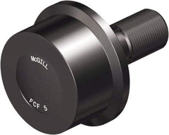 McGill - 5" Roller Diam x 3" Width, 2" Stud Diam x 4-1/2" Length, Flanged Load Roller - Steel, 2-1/2" Thread Length, 2-12 Thread, 7-1/2" OAL, 35,800 Lb Dynamic Cap, 40,000 Lb Static Cap - Eagle Tool & Supply