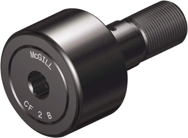 McGill - 1-1/4" Roller Diam x 3/4" Width, 1/2" Stud Diam x 1-1/4" Length, Stud Cam Follower with Hex - Steel, 5/8" Thread Length, 1/2-20 Thread, 2.03" OAL, 3,930 Lb Dynamic Cap, 4,250 Lb Static Cap - Eagle Tool & Supply