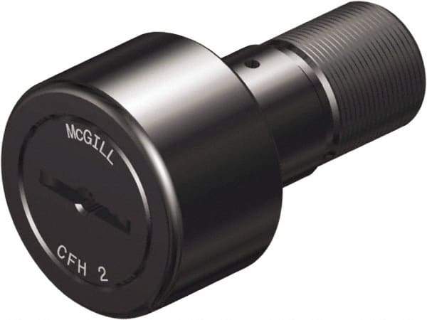 McGill - 3/4" Roller Diam x 1/2" Width, 3/8" Stud Diam x 7/8" Length, Heavy Stud Cam Follower - Steel, 3/8" Thread Length, 7/16-20 Thread, 1.41" OAL, 1,660 Lb Dynamic Cap, 4,130 Lb Static Cap - Eagle Tool & Supply