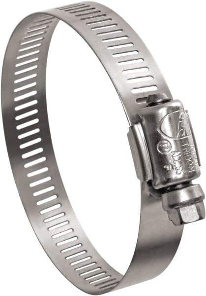 IDEAL TRIDON - SAE Size 6, 3/8 to 7/8" Diam, Stainless Steel Worm Drive Clamp - 1/2" Wide, Material Grade 201, Series Contractor - Eagle Tool & Supply