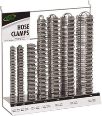 IDEAL TRIDON - 130 Piece, 5/16 to 2-3/4" Diam, Worm Drive Clamp Set - 20 Micro 6, 10 Size 10 20 Size 12, 20 Size 20, 20 Size 28, 20 Size 36, 20 Micro 4 - Eagle Tool & Supply