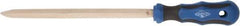Ampco - Stiff Aluminum Bronze Alloy Straight Scraper - 1" Blade Width x 8" Blade Length, Soft Grip Handle - Eagle Tool & Supply