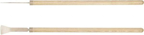 Ampco - Stiff Aluminum Bronze Alloy 1-Edge Scraper - 3" Blade Width x 8" Blade Length, Straight Handle - Eagle Tool & Supply