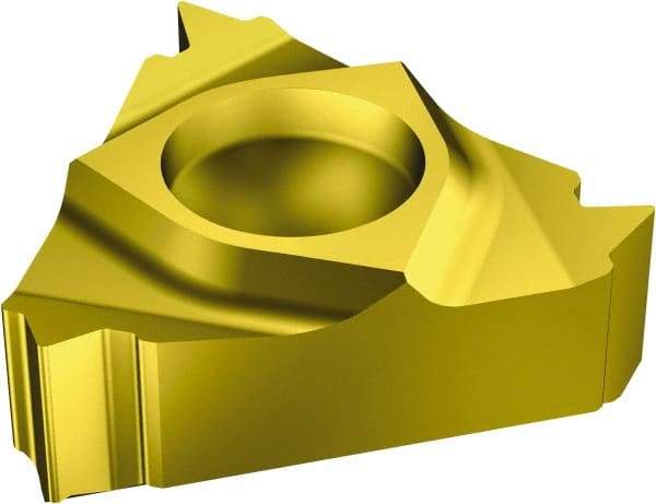 Sandvik Coromant - 166.0011 A Grade 1020, Internal UN Threading Insert - 32 TPI Int Pitch, Left Hand Insert, TiN Finish, Carbide - Eagle Tool & Supply