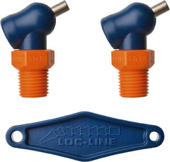 Loc-Line - 1/4" Hose Inside Diam x 5/32" Nozzle Diam, High-Pressure Coolant Hose Nozzle - NPT, for Use with Loc-Line Modular Hose System, 2 Pieces - Eagle Tool & Supply