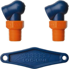 Loc-Line - 1/4" Hose Inside Diam x 5/32" Nozzle Diam, High-Pressure Coolant Hose Nozzle - NPT, for Use with Loc-Line Modular Hose System, 2 Pieces - Eagle Tool & Supply