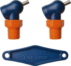 Loc-Line - 1/4" Hose Inside Diam, High-Pressure Coolant Hose Nozzle - NPT, for Use with Loc-Line Modular Hose System, 2 Pieces - Eagle Tool & Supply