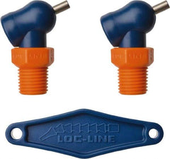 Loc-Line - 1/4" Hose Inside Diam, High-Pressure Coolant Hose Nozzle - NPT, for Use with Loc-Line Modular Hose System, 2 Pieces - Eagle Tool & Supply