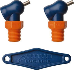 Loc-Line - 1/4" Hose Inside Diam x 1/16" Nozzle Diam, High-Pressure Coolant Hose Nozzle - NPT, for Use with Loc-Line Modular Hose System, 2 Pieces - Eagle Tool & Supply