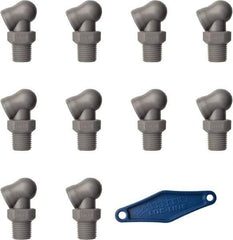 Loc-Line - 1/4" Hose Inside Diam, High-Pressure Coolant Hose Nozzle - NPT, for Use with Loc-Line Modular Hose System, 10 Pieces - Eagle Tool & Supply