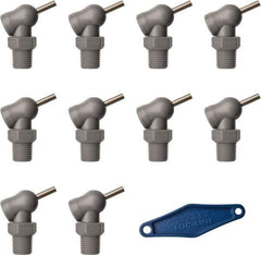 Loc-Line - 1/4" Hose Inside Diam, High-Pressure Coolant Hose Nozzle - NPT, for Use with Loc-Line Modular Hose System, 10 Pieces - Eagle Tool & Supply