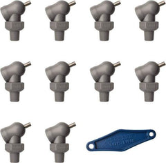 Loc-Line - 1/8" Hose Inside Diam, High-Pressure Coolant Hose Nozzle - NPT, for Use with Loc-Line Modular Hose System, 10 Pieces - Eagle Tool & Supply