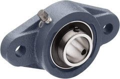 Tritan - 1-7/8" ID, 7.76" OAL x 2.15" OAH 2-Bolt Flange - 5,216 Lb Static Cap, 7,868 Lb Dyn Cap, 6.18" Btw Mnt Hole Ctrs, 0.59" Base-to-Ctr Ht, Cast Iron/Steel - Eagle Tool & Supply