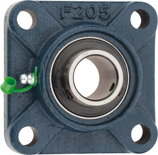 Tritan - 1" ID, 3.74" OAL x 1.41" OAH 4-Bolt Flange - 1,765 Lb Static Cap, 3,147 Lb Dyn Cap, 2.76" Btw Mnt Hole Ctrs, 0.63" Base-to-Ctr Ht, Cast Iron/Steel - Eagle Tool & Supply