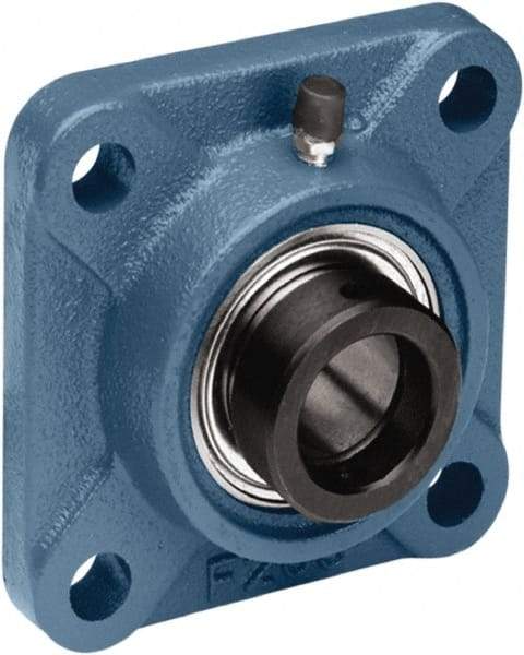 Tritan - 1-7/16" ID, 4.61" OAL x 2.1" OAH 4-Bolt Flange - 3,440 Lb Static Cap, 5,778 Lb Dyn Cap, 3.62" Btw Mnt Hole Ctrs, 0.83" Base-to-Ctr Ht, Cast Iron/Steel - Eagle Tool & Supply