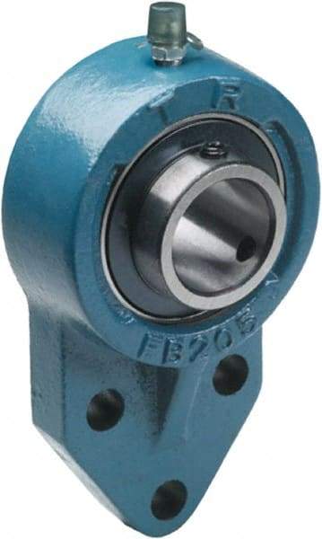 Tritan - 3/4" ID, 4-1/4" OAL x 1.35" OAH 3 Bolt Flange Mounted Bearing - 1,495 Lb Static Cap, 2,878 Lb Dyn Cap, 1-1/2" Btw Mnt Hole Ctrs, Cast Iron/Steel - Eagle Tool & Supply