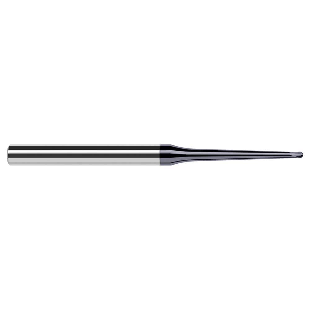 Harvey Tool - Ball End Mills; Mill Diameter (Inch): 3/32 ; Mill Diameter (Decimal Inch): 0.0930 ; Number of Flutes: 2 ; Length of Cut (Decimal Inch): 0.0740 ; Material: Solid Carbide ; Overall Length (Inch): 3 - Exact Industrial Supply