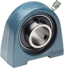 Tritan - 1" ID, 2.7559" OAL x 2.7559" OAH Pillow Block - 1,765 Lb Static Cap, 3,147 Lb Dyn Cap, 2" Btw Mnt Hole Ctrs, 1-7/16" Base-to-Ctr Ht, Cast Iron/Steel - Eagle Tool & Supply