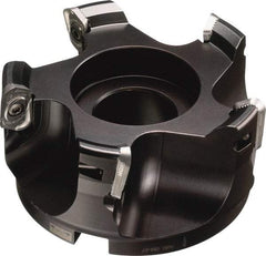 Sandvik Coromant - 4 Inserts, 4" Cut Diam, 1-1/2" Arbor Diam, 0.7087" Max Depth of Cut, Indexable Square-Shoulder Face Mill - 90° Lead Angle, 2.4803" High, R790-2205.. Insert Compatibility, Series CoroMill 790 - Eagle Tool & Supply