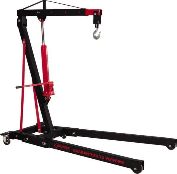 Sunex Tools - 4,000 Lb Load Capacity, Steel Folding Engine Crane - 4' Span - Eagle Tool & Supply
