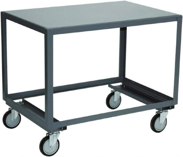 Jamco - Heavy Duty Transporter Mobile Table - Steel, Gray, 30" Long x 72" Deep x 30" High - Eagle Tool & Supply