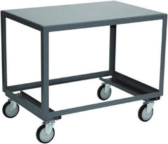 Jamco - Open Angle Frame Bottom Mobile Table - Steel, Gray, 48" Long x 30" Deep x 30" High - Eagle Tool & Supply