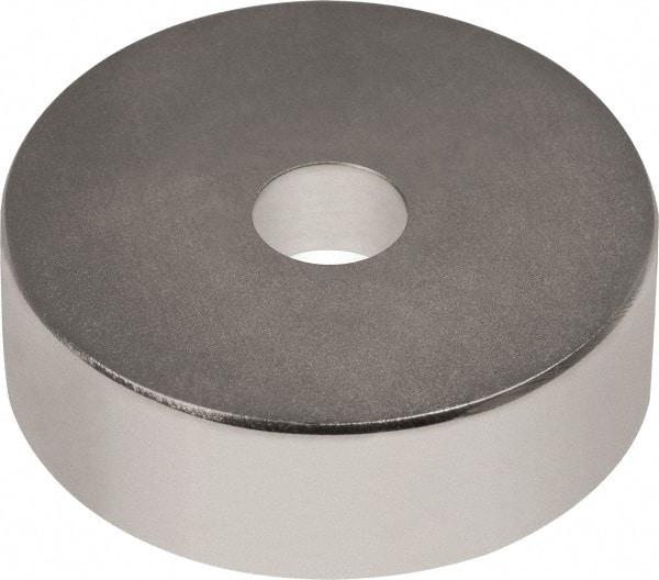 Mag-Mate - 3/4" Long x 3/4" Diam x 1/8" High, 1 Mounting Hole, 12 Poles, Ring Neodymium Rare Earth Holding Magnet - 8.2 Lb Average & 16.3 Lb Max Pull Force, 1/8 Mounting Hole, Through Hole Style, 180°F Max Operating Temp - Eagle Tool & Supply