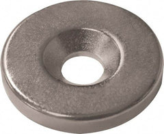 Mag-Mate - 3/4" Long x 3/4" Diam x 1/8" High, 1 Mounting Hole, 12 Poles, Ring Neodymium Rare Earth Holding Magnet - 8 Lb Average & 16 Lb Max Pull Force, M6 Mounting Hole, Countersunk Hole Style, 180°F Max Operating Temp - Eagle Tool & Supply