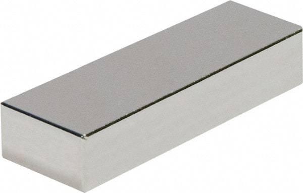 Mag-Mate - 1-1/2" Long x 1-1/2" Wide x 3/16" High, 35 Poles, Rectangular Neodymium Rare Earth Holding Magnet - 31.5 Lb Average & 62.1 Lb Max Pull Force, 180°F Max Operating Temp - Eagle Tool & Supply