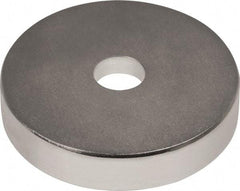 Mag-Mate - 1" Long x 1" Diam x 1/8" High, 1 Mounting Hole, 20 Poles, Ring Neodymium Rare Earth Holding Magnet - 16.6 Lb Average & 33.2 Lb Max Pull Force, 0.19 Mounting Hole, Through Hole Style, 180°F Max Operating Temp - Eagle Tool & Supply