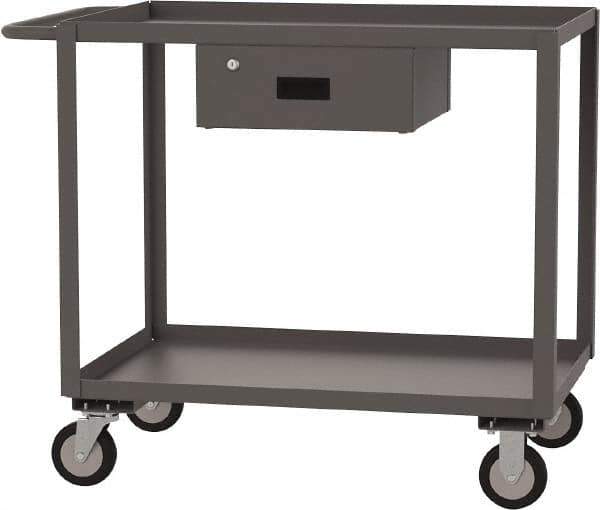 Jamco - 1,200 Lb Capacity, 30" Wide x 24" Long x 39" High Service Cart - 2 Shelf, Steel - Eagle Tool & Supply