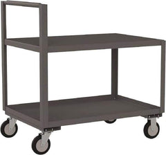 Jamco - 1,200 Lb Capacity, 30" Wide x 36" Long x 27" High Standard Utility Cart - 2 Shelf, Steel - Eagle Tool & Supply