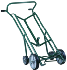 4-Wheel Drum Truck - 1000 lb Capacity - 10" Mold on rubber wheels forward - 6' Mold on rubber wheels back - Easy Handle - Eagle Tool & Supply