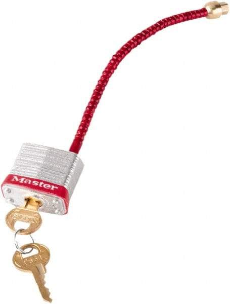 NMC - Polymer/Steel Circuit Breaker Lockout Set - 1/4 Max Cord Diam, 2.4" Lockout Length, 1.3" Lockout Width, 1 Padlock - Eagle Tool & Supply