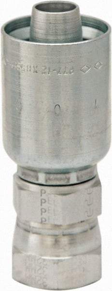 Parker - 1-7/8-12 JIC Steel Hydraulic Hose Female JIC 37° Swivel & Straight Fitting - 5,000 psi, -24 Hose Size, 1 1/2" Hose Diam, Series 77 - Eagle Tool & Supply