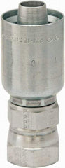 Parker - 1-7/8-12 JIC Steel Hydraulic Hose Female JIC 37° Swivel & Straight Fitting - 5,000 psi, -24 Hose Size, 1 1/2" Hose Diam, Series 77 - Eagle Tool & Supply