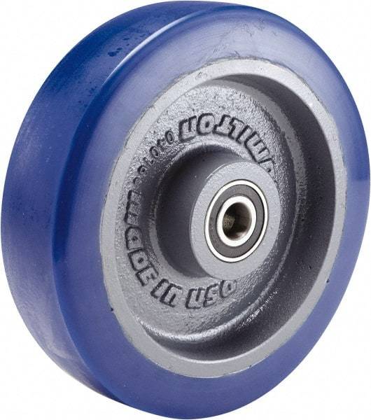 Hamilton - 8 Inch Diameter x 2 Inch Wide, Polyurethane Mold on to Cast Iron Center Caster Wheel - 2,700 Lb. Capacity, 3-1/4 Inch Hub Length, 3/4 Inch Axle Diameter, Sealed Precision Ball Bearing - Eagle Tool & Supply