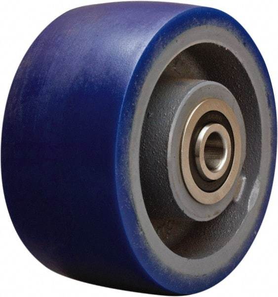 Hamilton - 6 Inch Diameter x 3 Inch Wide, Polyurethane Mold on to Cast Iron Center Caster Wheel - 1,800 Lb. Capacity, 3-1/4 Inch Hub Length, 3/4 Inch Axle Diameter, Sealed Precision Ball Bearing - Eagle Tool & Supply