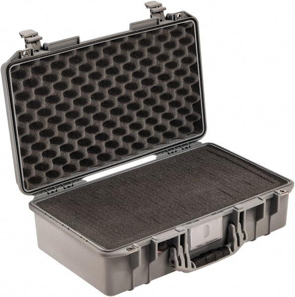 Pelican Products, Inc. - 13-31/32" Wide x 7-31/64" High, Aircase w/Foam - Silver - Eagle Tool & Supply