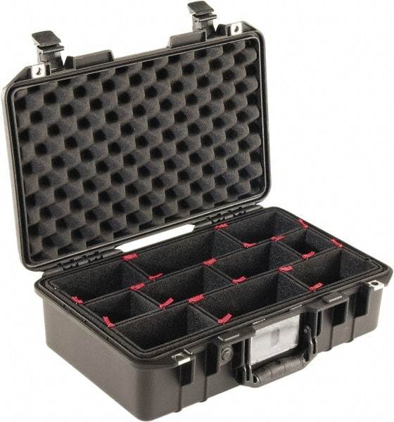 Pelican Products, Inc. - 12-31/32" Wide x 6-57/64" High, Aircase w/Divider - Black - Eagle Tool & Supply