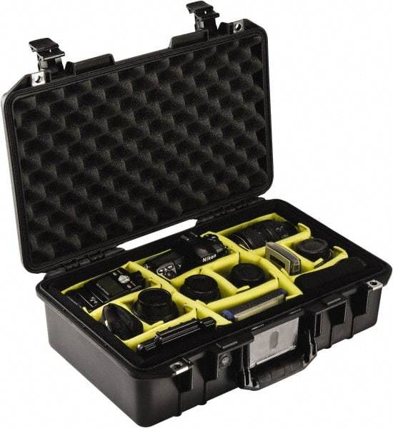 Pelican Products, Inc. - 12-31/32" Wide x 6-57/64" High, Aircase w/Divider - Black - Eagle Tool & Supply